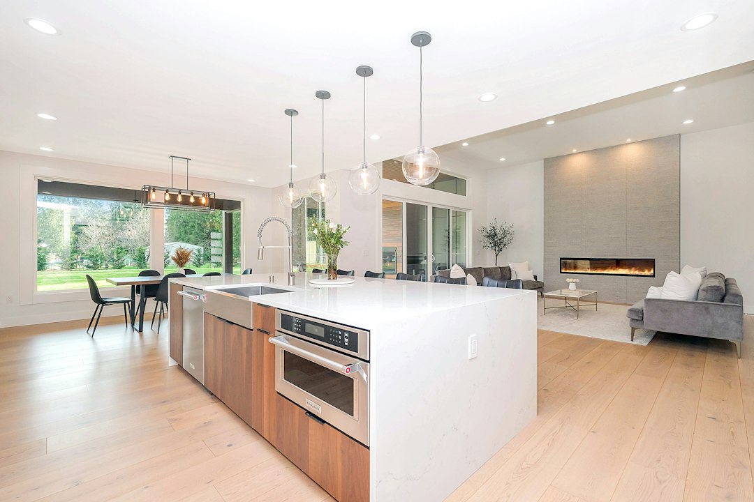 Bright modern kitchen representing a professionally cleaned home